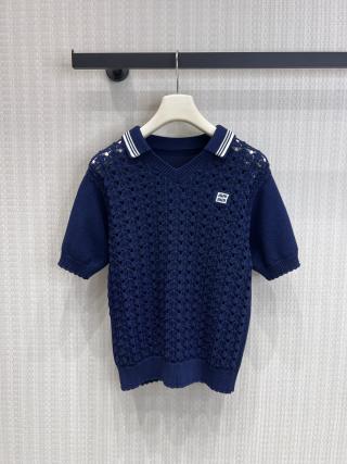 미우미우 여성 반팔 26SS 52570 Miu Miu Women T Shirt