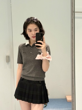 미우미우 여성 반팔 26SS 캐시미어 52833 Miu Miu Women T Shirt