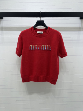 미우미우 여성 반팔 SS 52938 Miu Miu Women T Shirt