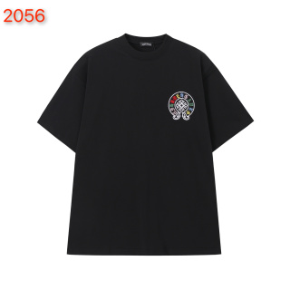 크롬하츠 워시 가공 애플리케 자수 여성 반팔 티셔츠 53405