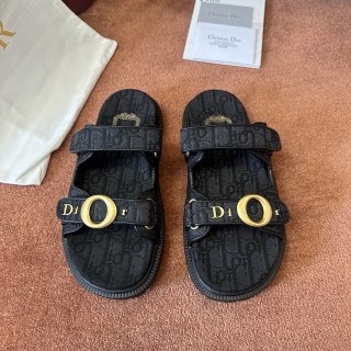 디올 벨크로 가죽 샌들 55381