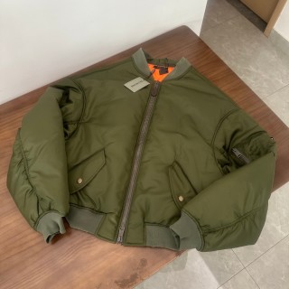 발렌시아가 밀리터리 그린 드롭숄더 나일론 자켓 2024 FW