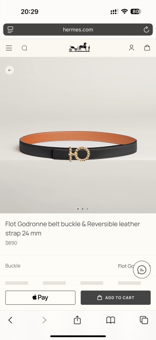 에르메스 벨트 58978 Hermes Belt