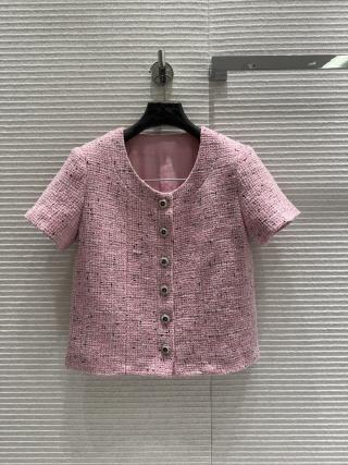 샤넬 여성 크루넥 트위드 반팔 티셔츠 레플리카 5942 Chanel Women T Shirt