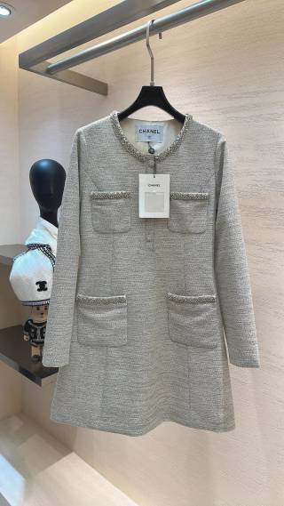 샤넬 여성 트위드 로고 원피스 레플리카 6521 Chanel Women Dress