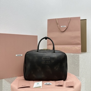 미우미우 레트로 브라운 볼링 가방 68053