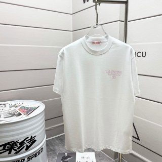발렌티노 핑크 레터 패턴 코튼 반팔 티셔츠 87800
