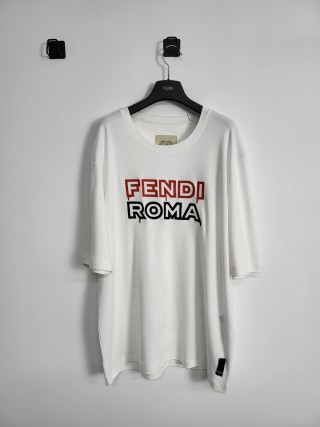 펜디 자수 코튼 반팔 티셔츠 911 Fendi T Shirt