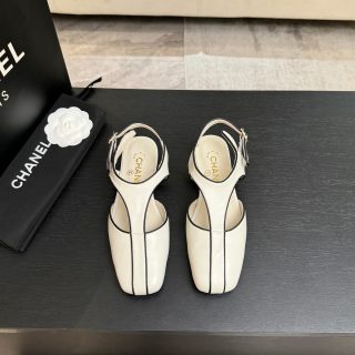 샤넬 26 C 더블 C 컬러 블록 플랫 슈즈 98453