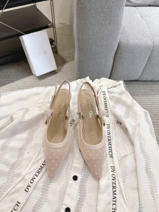 디올 리본 자수 키튼힐 샌들 98803