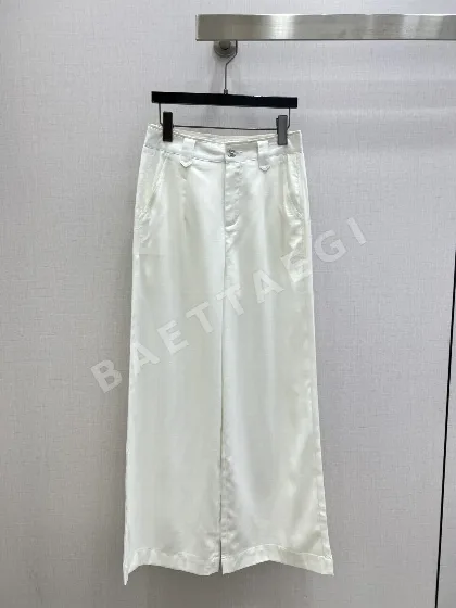 샤넬 여성 린넨 와이드 팬츠 103884
