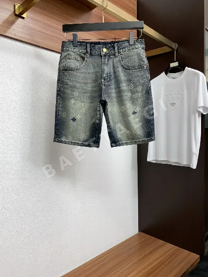 루이비통 데님 남성 반바지 148356