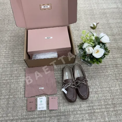 미우미우 레이스업 보트슈즈 신발 94148