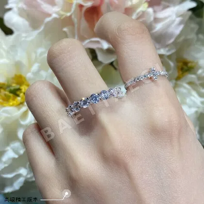 티파니 청키 골드 도금 스털링 실버 반지 71056