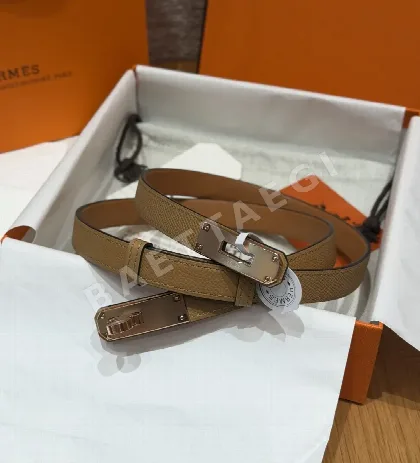 에르메스 켈리 팔라듐 버클 헌터 가죽 벨트 177642