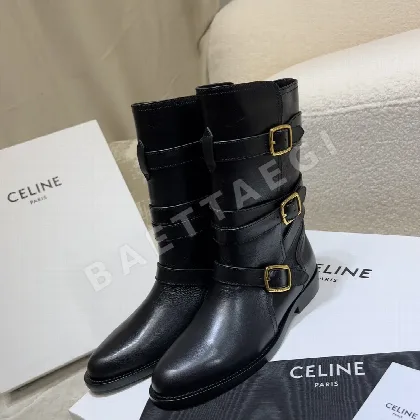 셀린느 미드카프 레이스업 모터사이클 부츠 94405