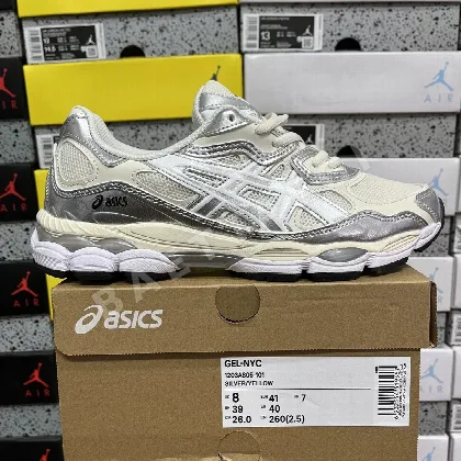 아식스 [M] 젤 NYC 1203A805-101 200492 Asics Gel-NYC Cream Pure Silver