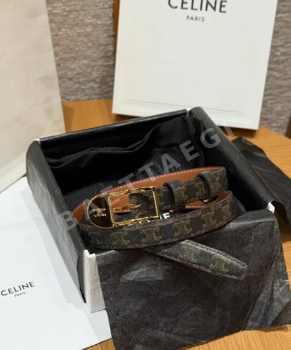 셀린느 TRIOMPHE 로고 가죽 벨트 1.8 cm 여성용 171689