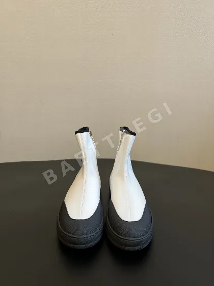 샤넬 컬러 블록 실크 앵클부츠 99564