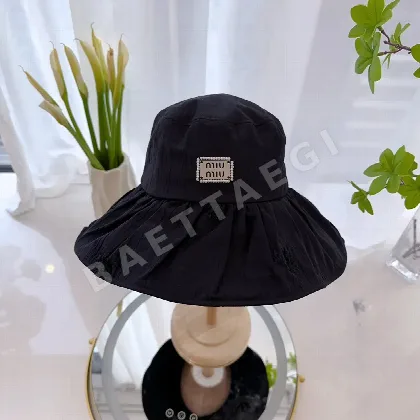 미우미우 코튼 린넨 피셔맨 햇 모자 81189