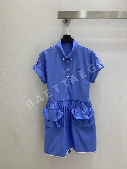 미우미우 카라 반소매 벨트 원피스 52531