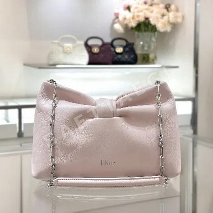디올 보우백 클라우드 스몰 램스킨 리본 숄더백 106155