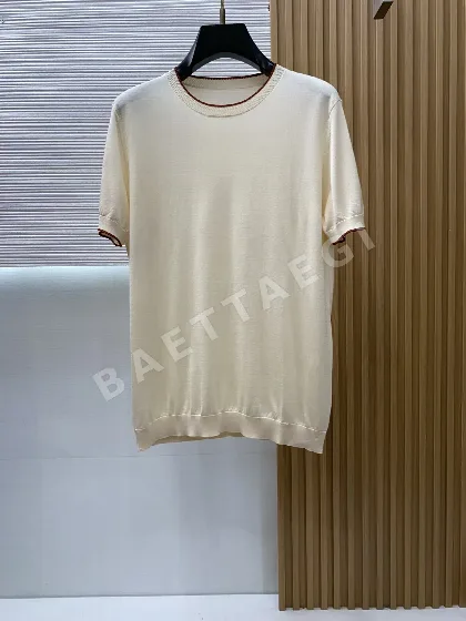 로로피아나 고급 아세테이트 실크 남성 반팔 티셔츠 148539