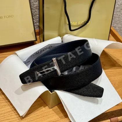 톰포드 T 로고 송아지가죽 남성 벨트 180542