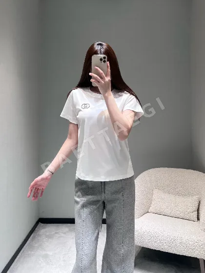 구찌 GG 자수 코튼 반팔 티셔츠 53975
