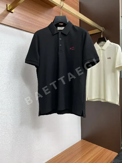 에르메스 남성 고밀도 코밍 코튼 반팔 티셔츠 156498