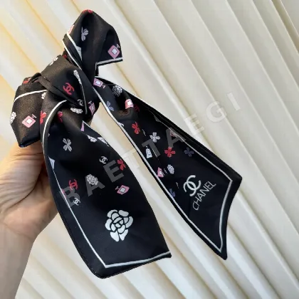 샤넬 리본 장식 헤어밴드 183650