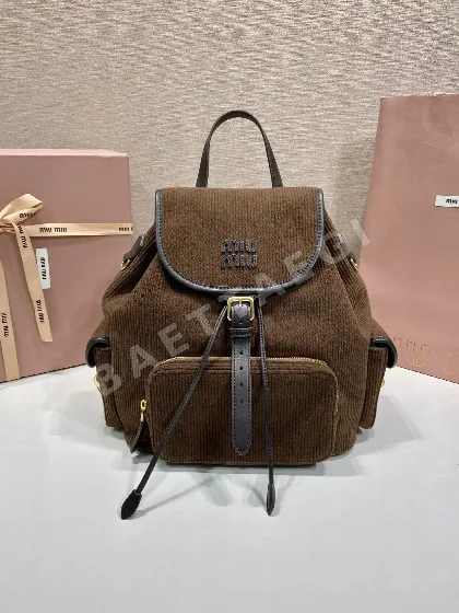 미우미우 코듀로이 백팩 5BZ042 68575