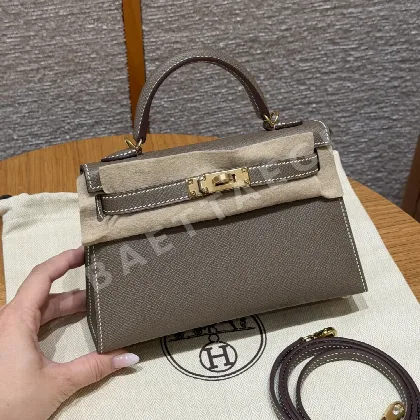 에르메스 켈리 미니 2 엡솜 가죽 가방 191695