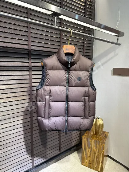 몽클레르 블랙커피블루 남성 다운 조끼 187818