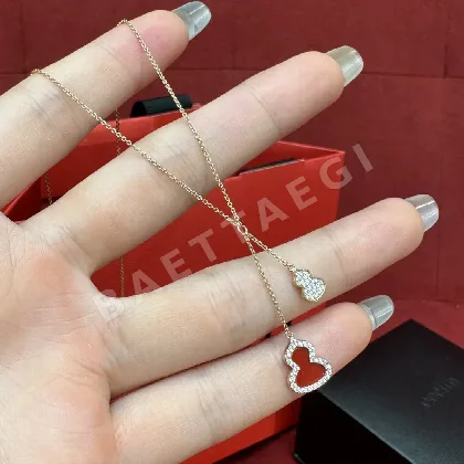 키린 쌍호리병 다이아몬드 장식 목걸이 178658