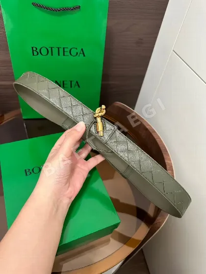 보테가베네타 체크 패턴 송아지가죽 벨트 58238