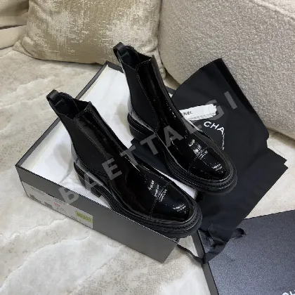 샤넬 가죽 플랫폼 첼시 부츠 94460