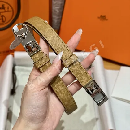 에르메스 켈리 금도금 버클 카프스킨 여성 벨트 176392