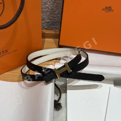 에르메스 H 버클 양면 가죽 벨트 175637