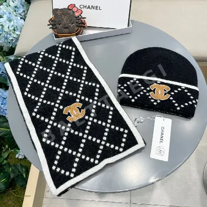 샤넬 머플러 세트 모자 185599