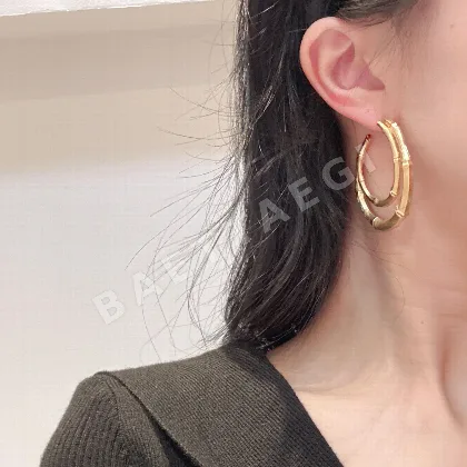 생로랑 황동 귀걸이 65455