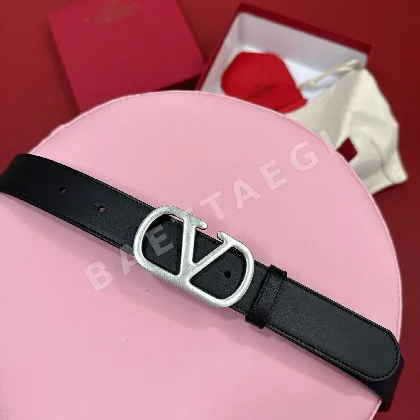 발렌티노 VLOGO 크리스털 버클 송아지가죽 벨트 58095