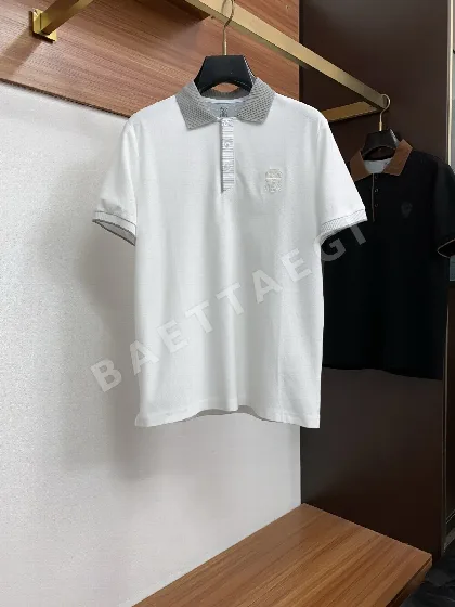 브루넬로쿠치넬리 남성 반팔 카라 티셔츠 156446