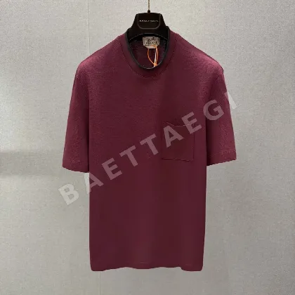 에르메스 새들 스티치 크루넥 반팔 티셔츠 113752