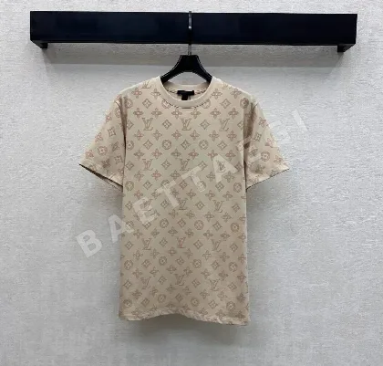 루이비통 프린트 크루넥 코튼 반팔 티셔츠