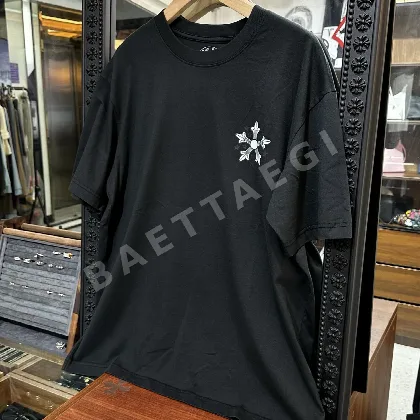 크롬하츠 남성 220 g 플리스 반팔 티셔츠 107838