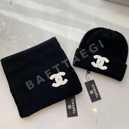 샤넬 울 비니 모자 82380