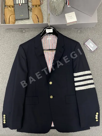 톰브라운 여성 울 자켓 4바 스트라이프 129799