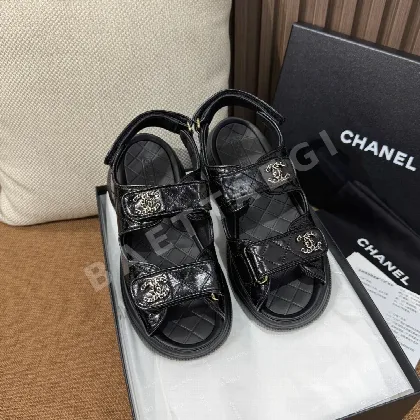 샤넬 플랫폼 벨크로 비치 샌들 34884