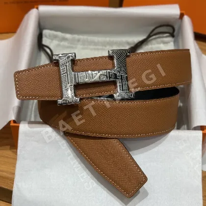 에르메스 홈 투아렉 양면 가죽 벨트 175368